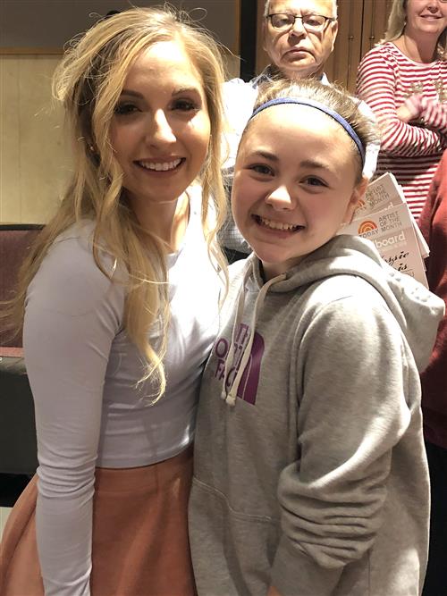 Jessie Chris and student Ella Norris 