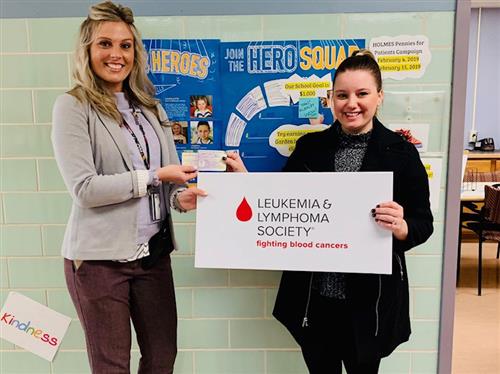 Tracy Caruana and Leukemia and Lymphoma Society representative 
