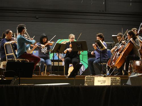 Buffalo String Works Faculty Chamber Orchestra performs on the Kenmore East stage 