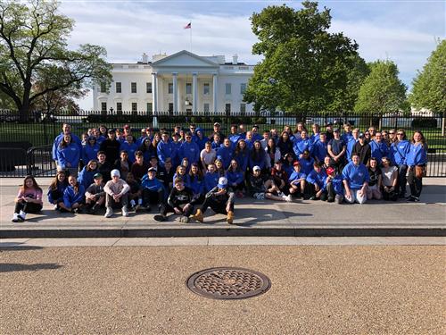 Group picture in front of White House 