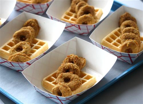 Waffles and chicken 