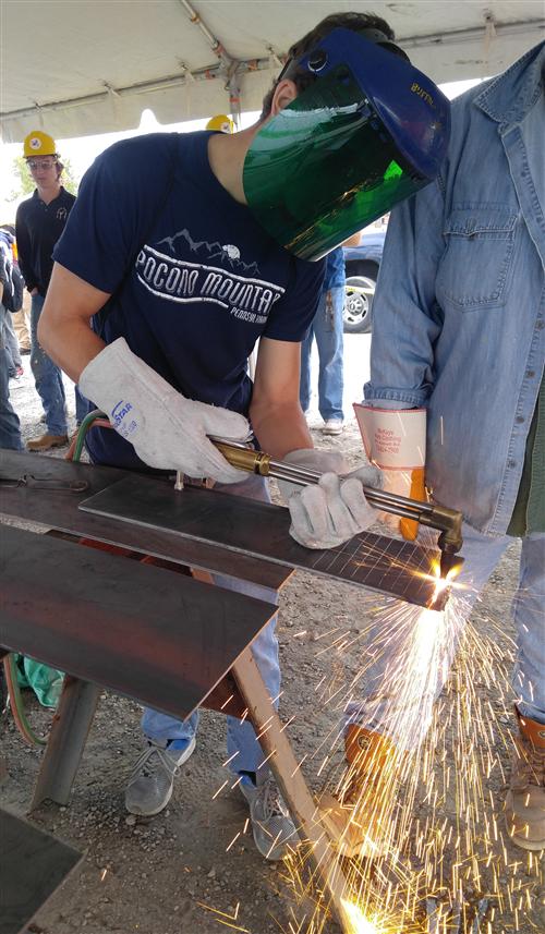 Student at Construction Career Days Student at Construction Career Days