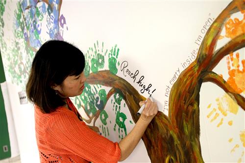 Author signing wall art 