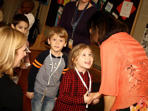 Students meet author  