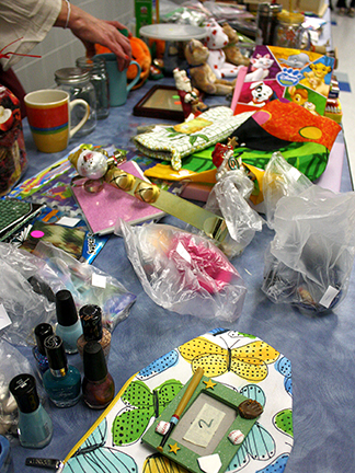 Gifts on table at Holiday Shop  