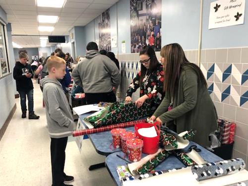 Kenmore West students browse gifts at Holiday Shop 