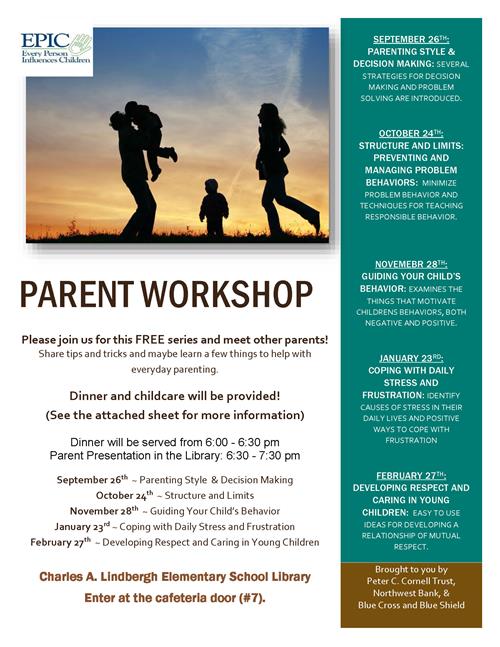 EPIC Parent Workshop flyer 