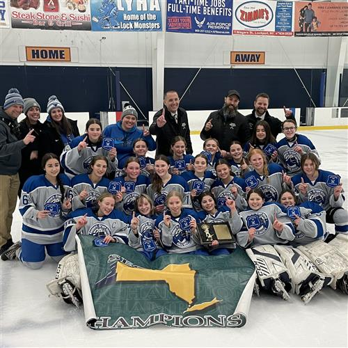 KenGI-Port girls hockey team holds sectional title banner