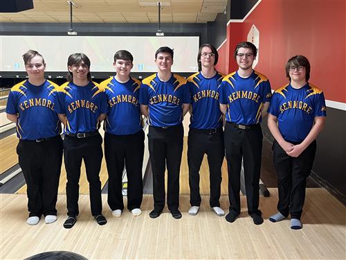 Kenmore boys bowling team poses for a picture