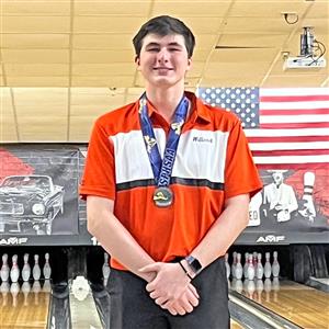 Jake Willard wears sportsmanship medal