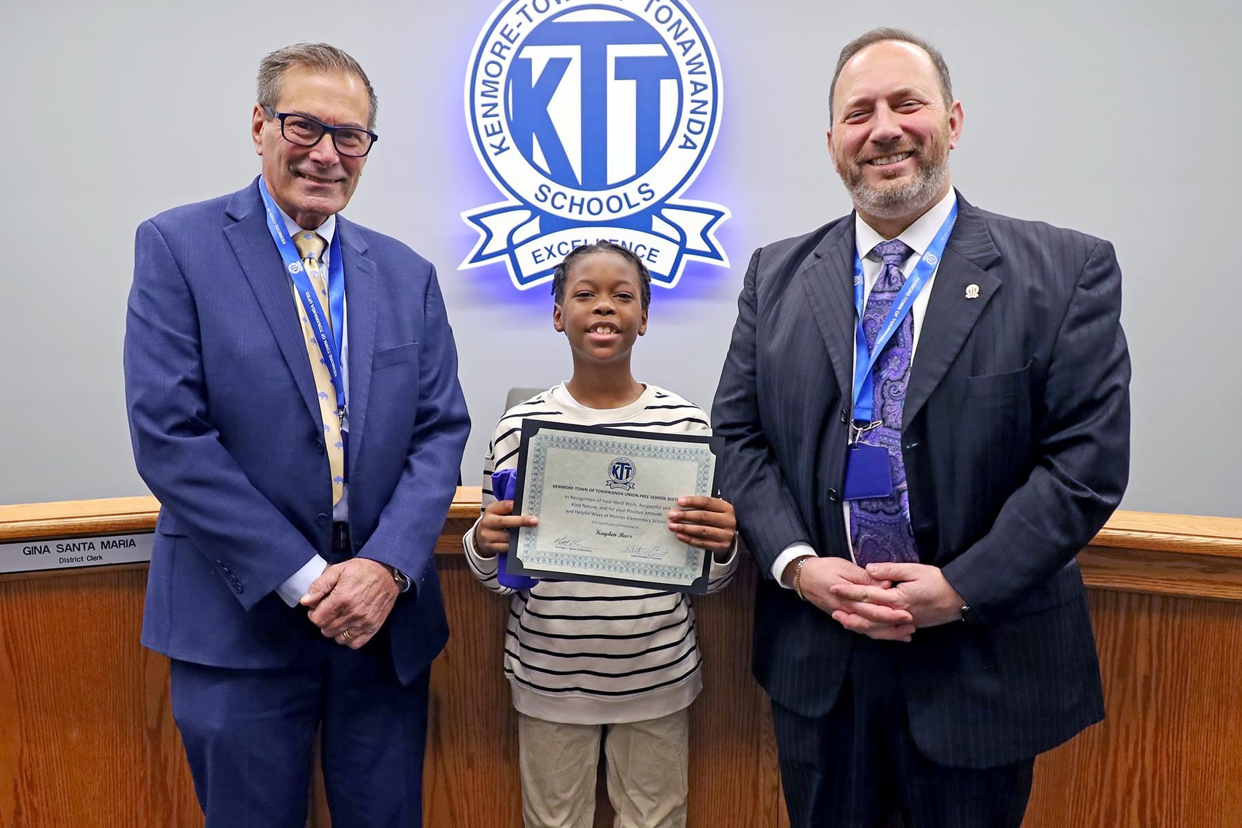 Kayden Bass, Holmes Elementary School Student