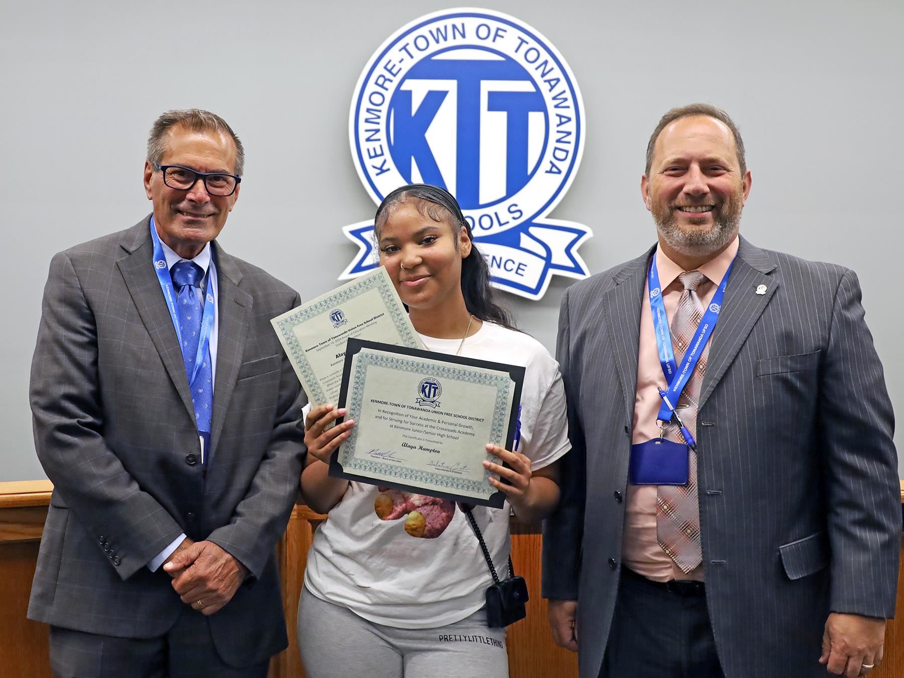 Alaya Hampton, Kenmore Junior/Senior High Student