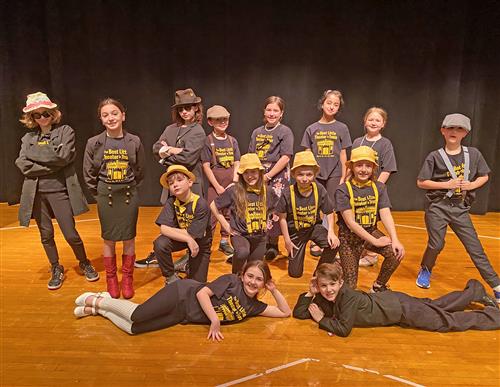 Students in Edison's musical pose for a picture