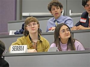 Kenmore West students listen during Model UN conference