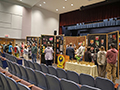  Artwork is displayed in an auditorium