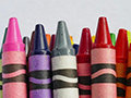  different colored crayons