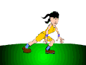Girl Stretching