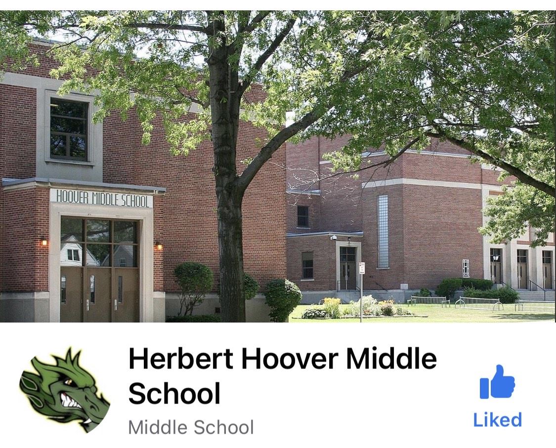 A screen shot of the Hoover Middle School facebook page