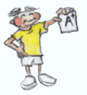 Student with an A