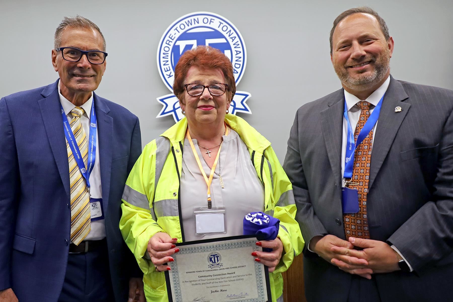 Crossing Guard receiving certificate