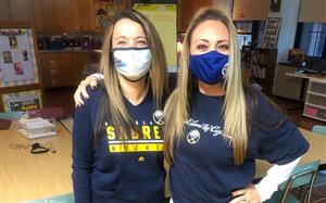 Teachers in their Sabres shirts 