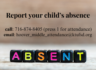  Email or call to report your child's absence